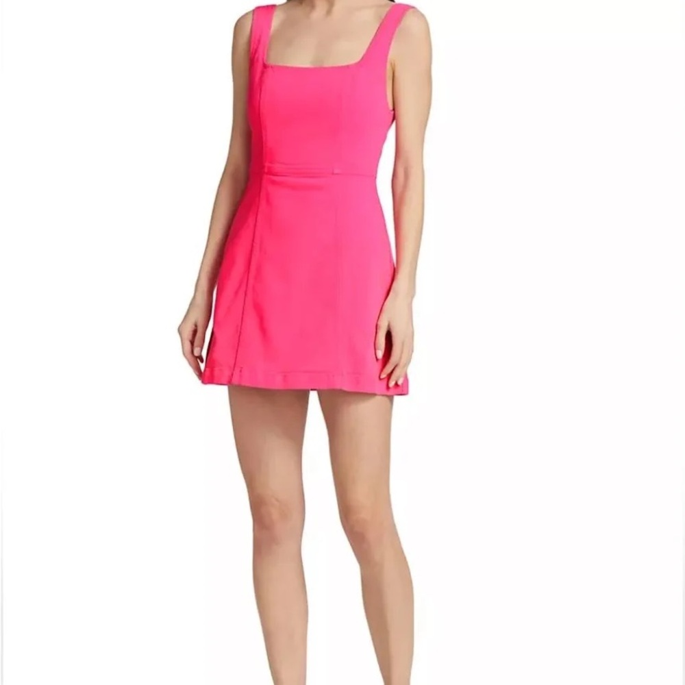 alice + olivia Ramsey Square Neck a-Line Mini Dress